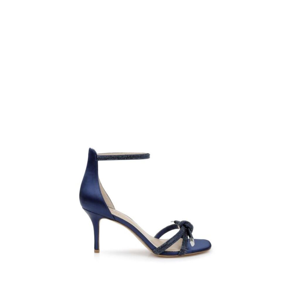 JEWEL BADGLEY MISCHKA Womens Navy Lenny Square Toe Stiletto Heeled Sandal 9.5 - Picture 3 of 4